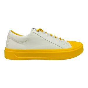 Ecco Flexure T-Cap Shadow Sneakers - Shadow White / Marigold - Size 8-8.5 (EU39)